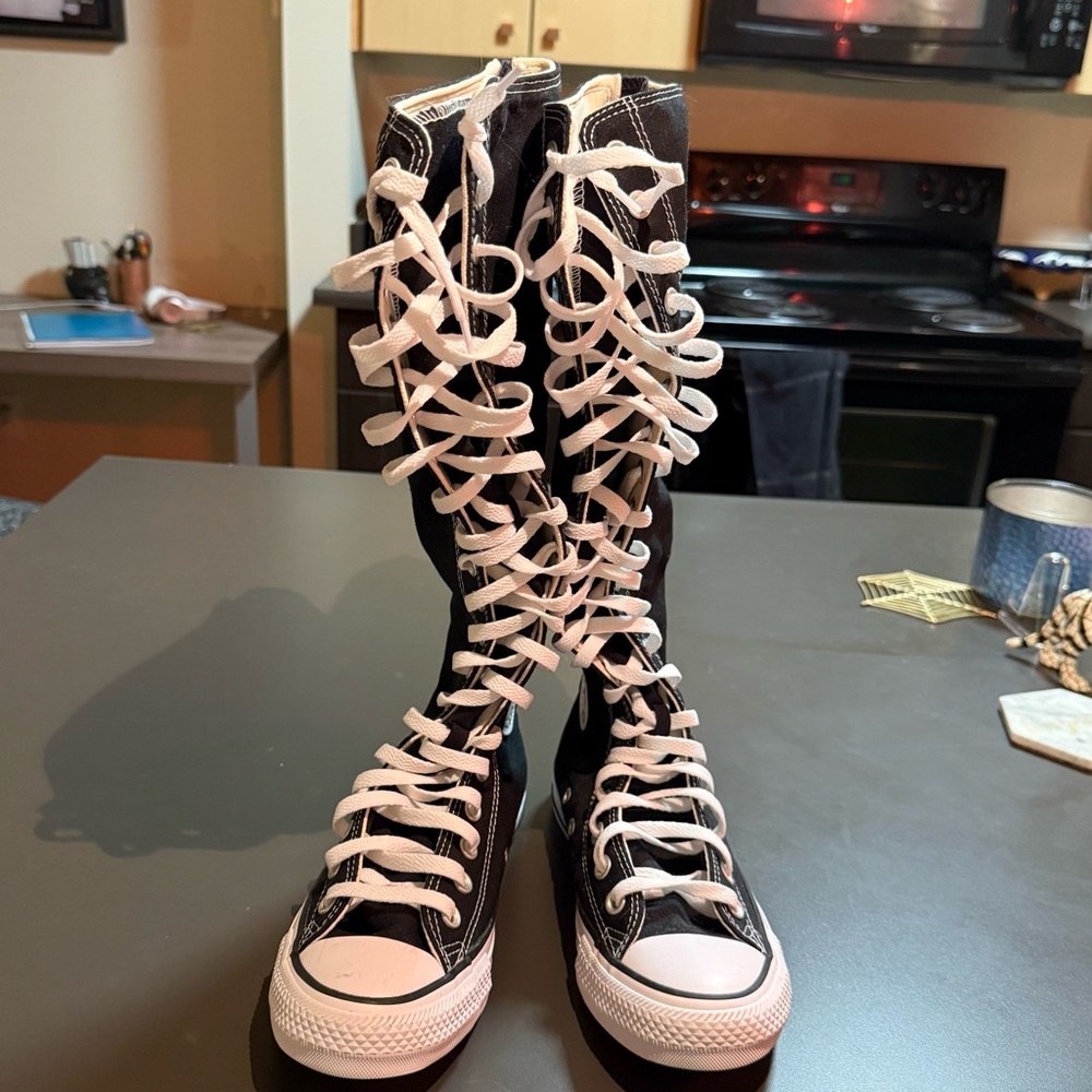 Converse Black and White High-Top Sneakers